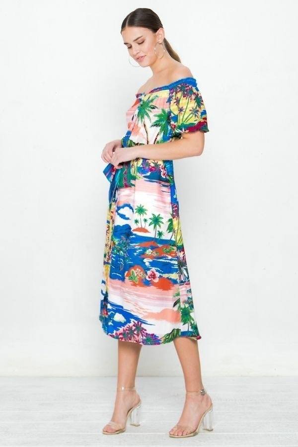 A Printed Woven Dress - DHappyFrog